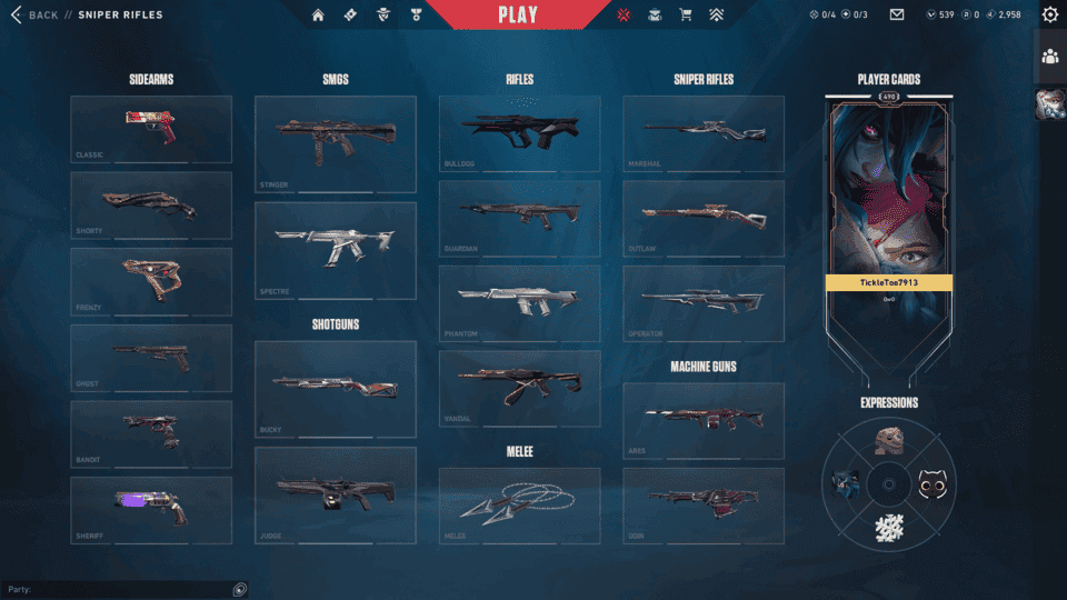 Akun Valorant A-6 - Platinum 3