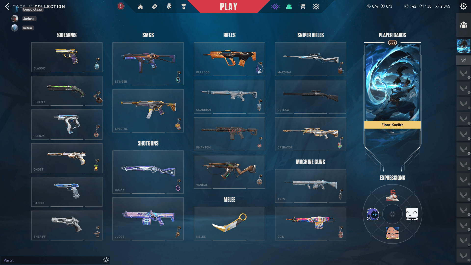 Akun Valorant B-9 - Gold 1